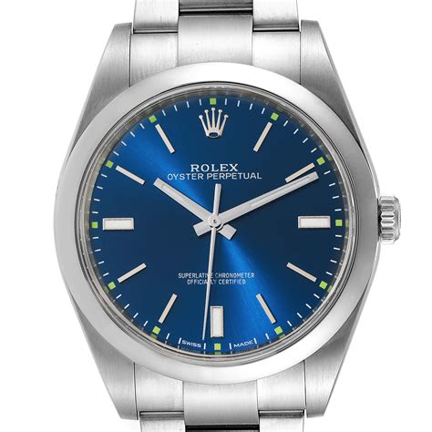 rolex oyster perpetual 39 blue.